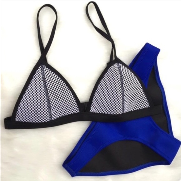 triangl swimwear Other - Black & Blue Triangl Bikinj