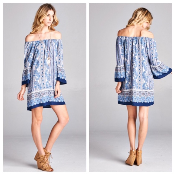 Chic off shoulder dress SALE - Picture 2 of 3