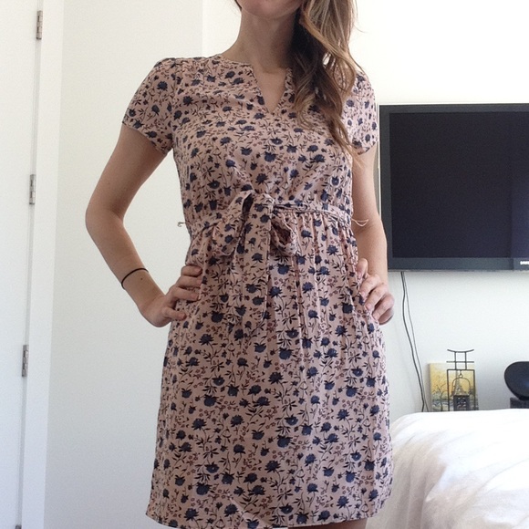 Ann Taylor Loft tie waist dress