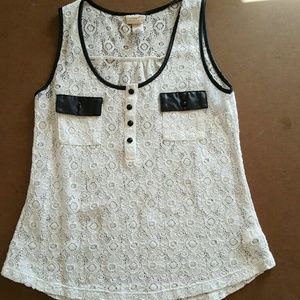 Self Esteem White Lace Tank