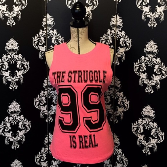 Tops - 🍀 NEW! The Struggle Is Real Pink Tank!