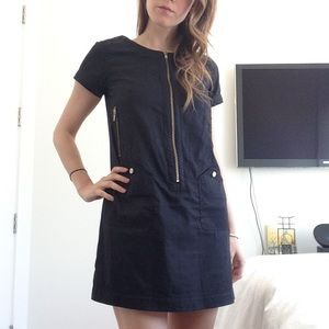 French Connection Zip up Black Dress