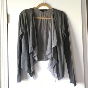 Aryn K. Lightweight Cardigan with Chiffon Liner