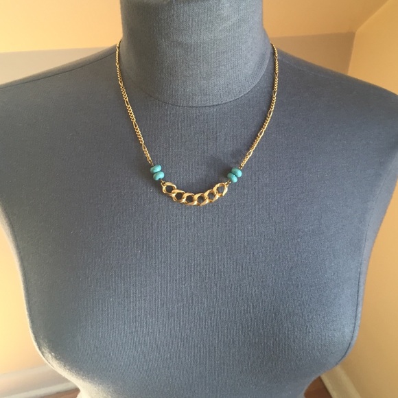 Turquoise and gold necklace