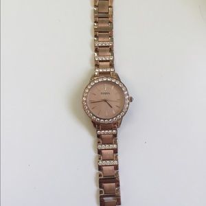 Rose Gold Fossil Watch