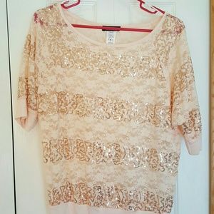 DEB Lace and Sequin top