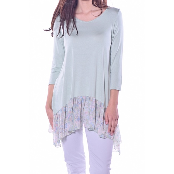 💠SALE💠Chiffon Hem Tunic - Picture 2 of 4