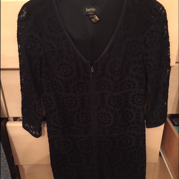 Laundry black lace dress!