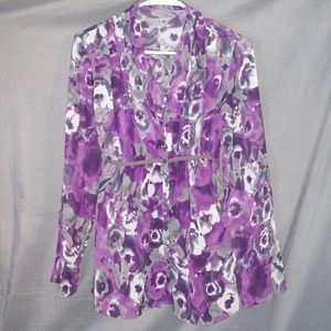 Sheer floral blouse with cami