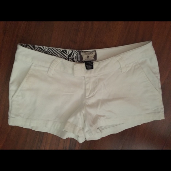 White volcom shorts