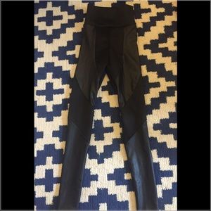 Faux leather pants
