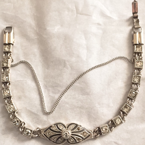 Antique Victorian Sterling and 12k gold bracelet
