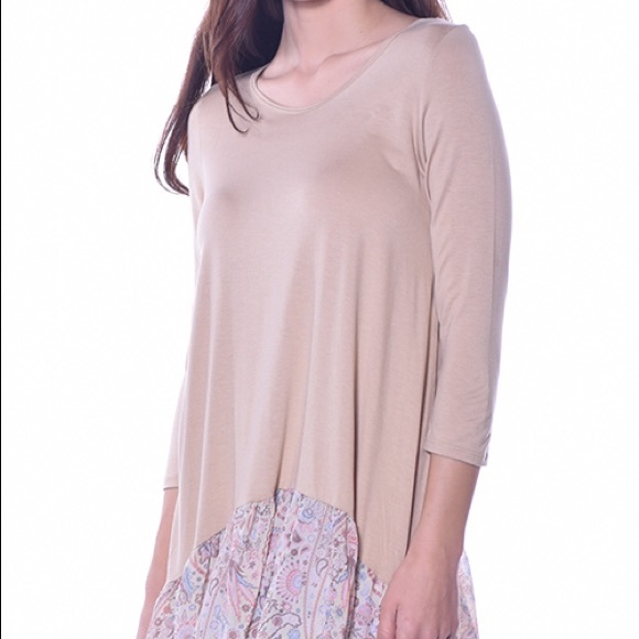Pastels "Chiffon hem print tunic"