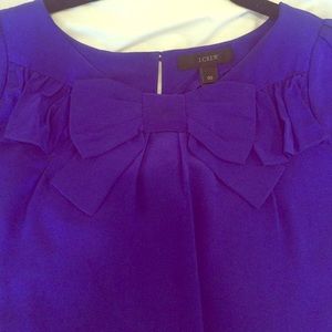 JCrew silk blouse with bow detail