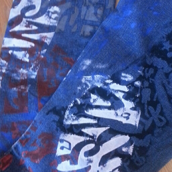 OOAK Graffiti Chain Ultimate Concert Jeans - Picture 6 of 6