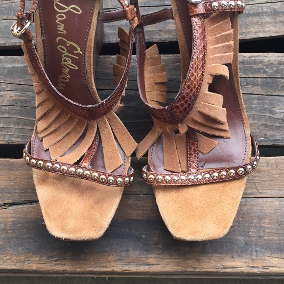Sam Edelman Justine Frindge Leather Heels - Picture 3 of 4