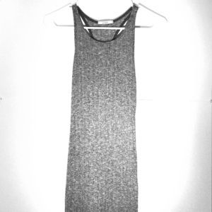 Maxi cotton dress in grey