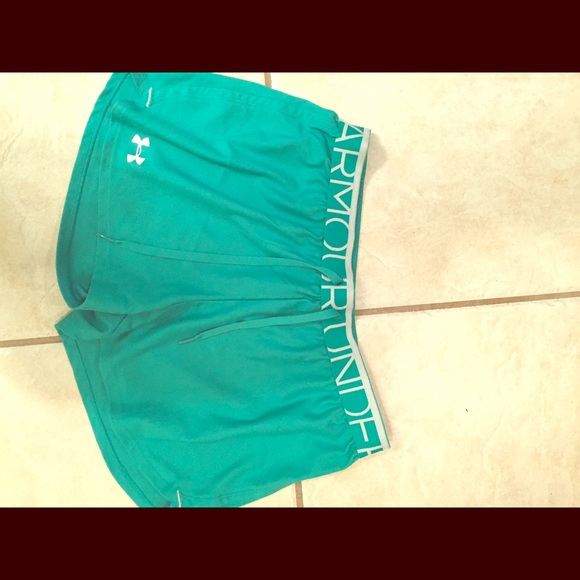 Green Under Armour shorts in excellent condition!