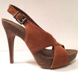 Bcbg generation suede strap heels sandal size 6.5B