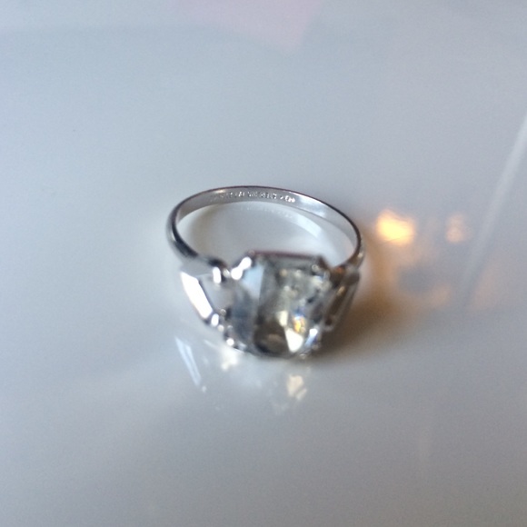 Clear Stone in Sterling Silver