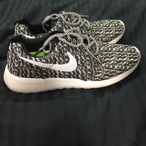 Black and white Nike shoes