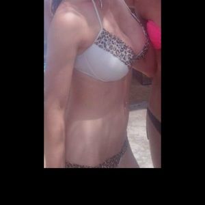 ISO Victoria's Secret pink leopard lace swim