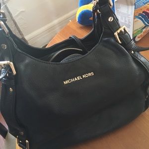 Michael kors purse leather black