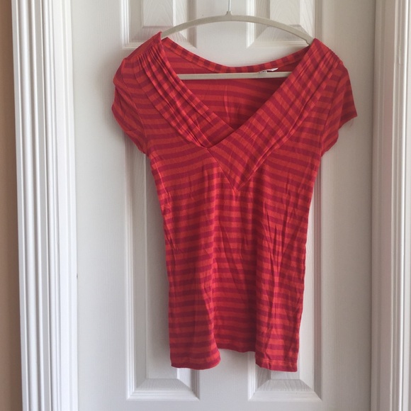 Pink/orange striped shirt