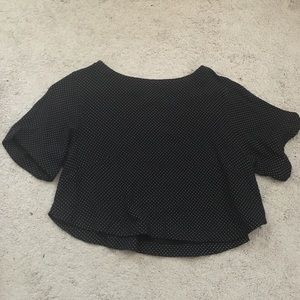 SOLD H&M polka dotted crop top blouse