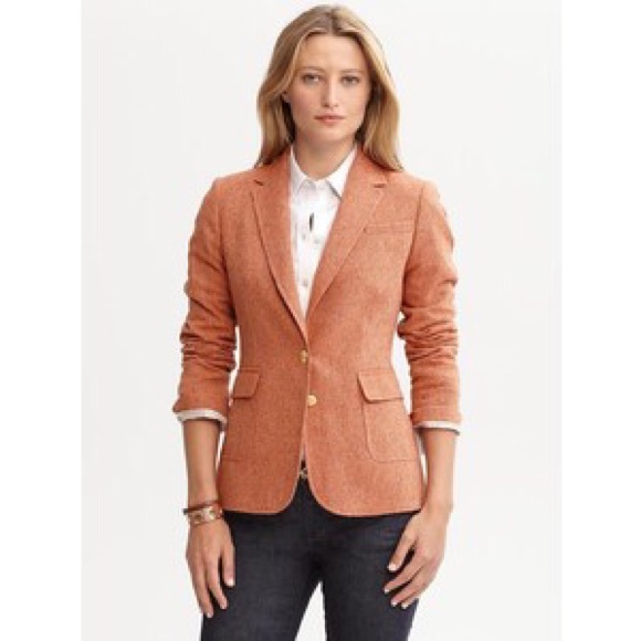 Banana republic orange blazer " riding jacket"