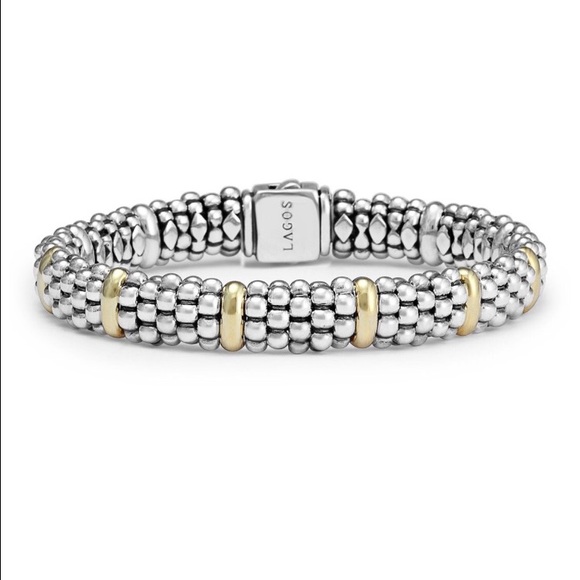 Brand new Lagos caviar beaded bracelet with gold.