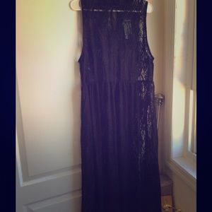 Black lace maxi dress