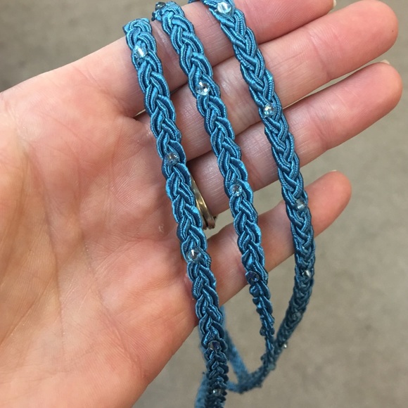 Headband with triple braid and ribbon back