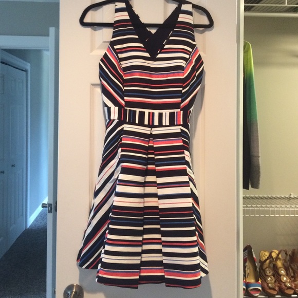 Striped A line Adelyn Rae dress