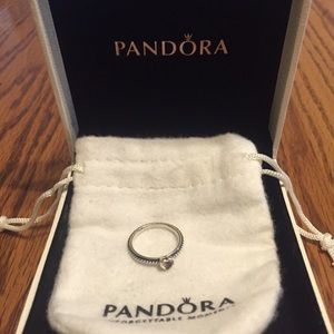 authentic pink pandora ring