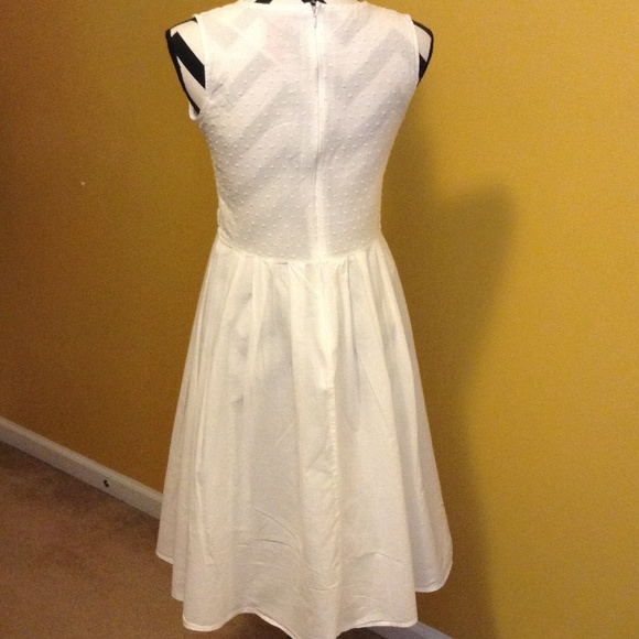 Beautiful white 100% cotton dress szM full lining - Picture 3 of 4