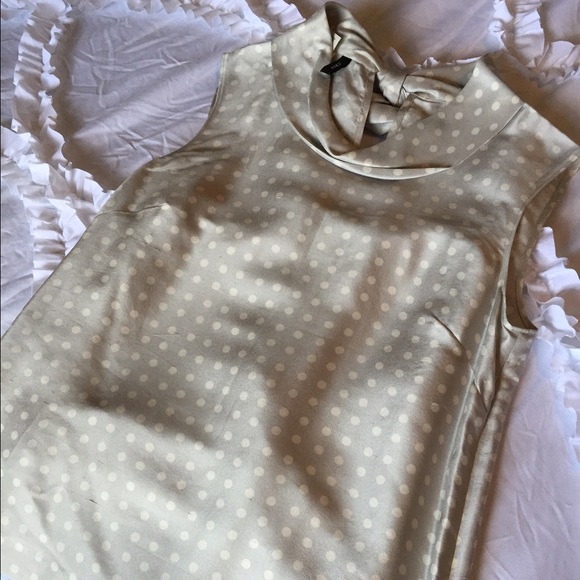 J Crew grey silk blouse