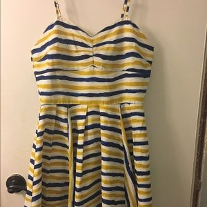 Jack Small Blue &Yellow Striped Dress