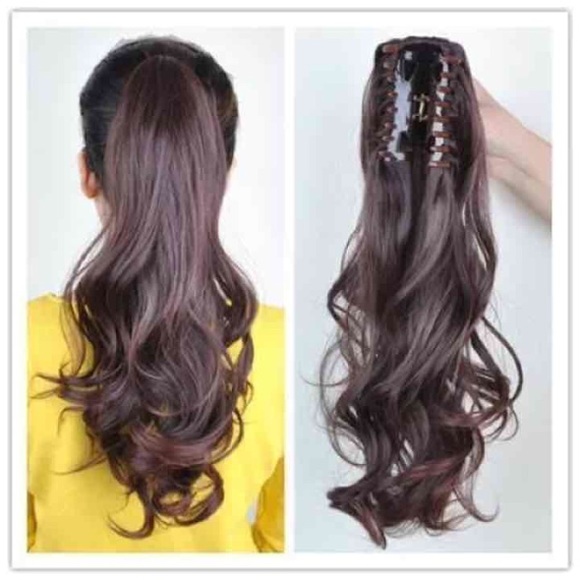 Accessories - Black Wavy Claw-On Ponytail