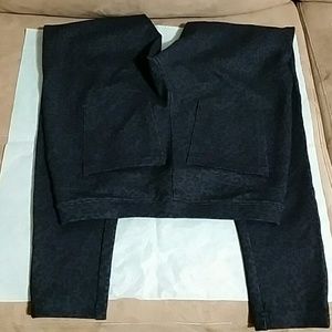 Denim jeggings leopard print worn once!