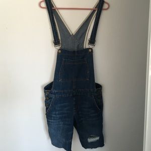 Jean short overalls