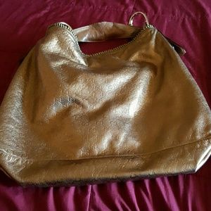 Authentic Gucci gold large hobo bag