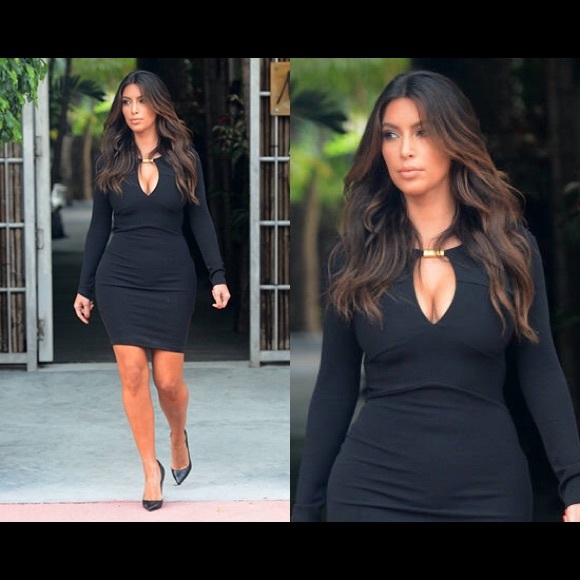 Kim Kardashian Gold bar dress - Picture 4 of 4