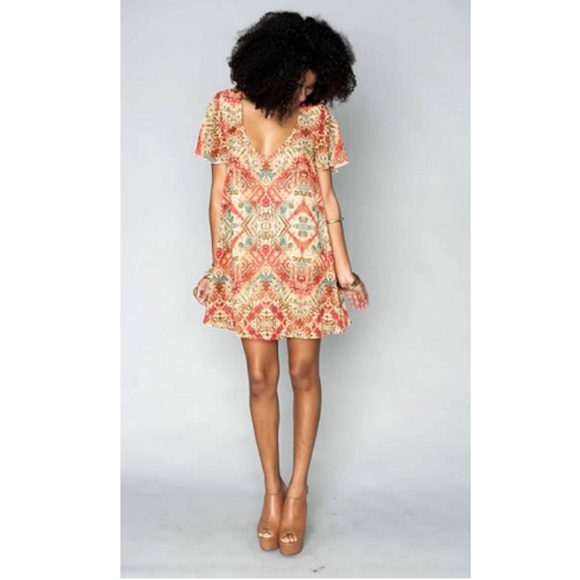 NWT mumu kylie dress in sandstone - Picture 2 of 3