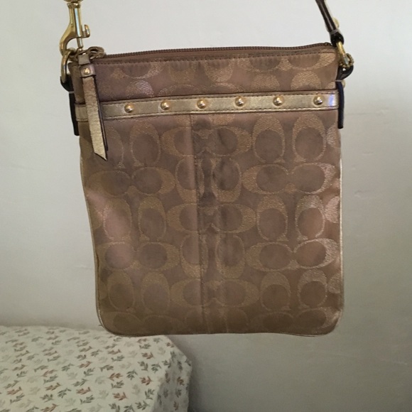 Gold Coach side bag