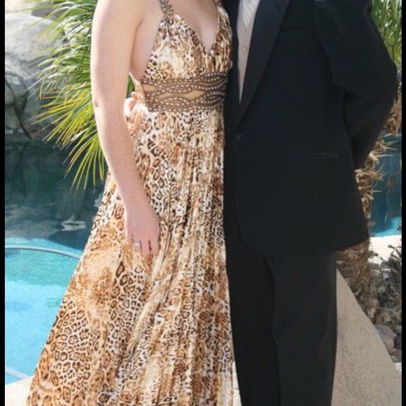 Cheetah print aspeed xs women's prom dress