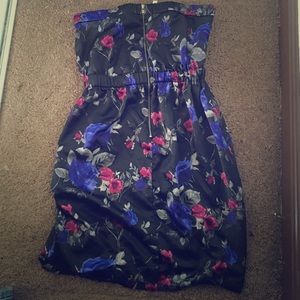 Black with pink and blue Floral dress