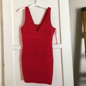 Red bodycon dress ✨