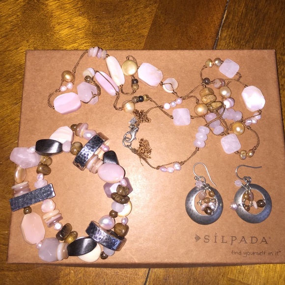 Retired Silpada Rose Quartz set