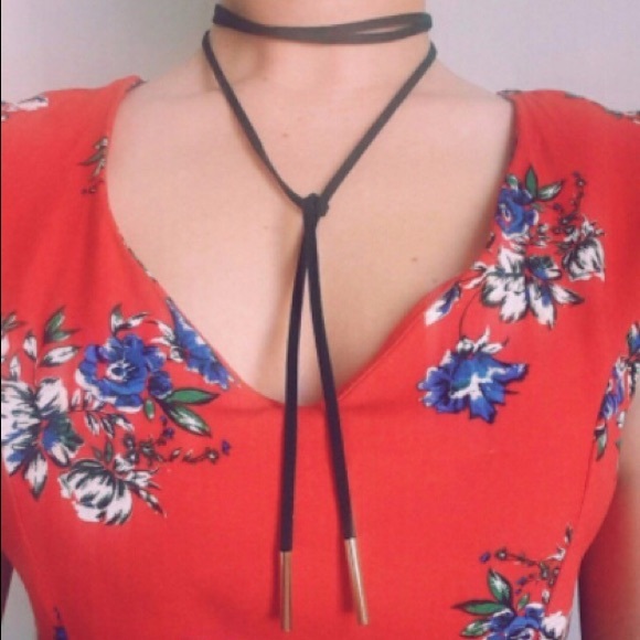 Vegan Leather Black Bolo Neck Tie - Picture 4 of 4